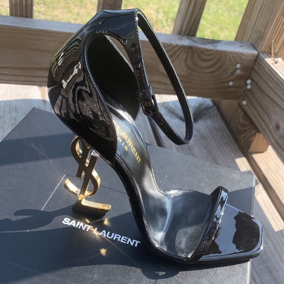 Saint Laurent Shoes - Women's Opyum Logo High Heel Sandals